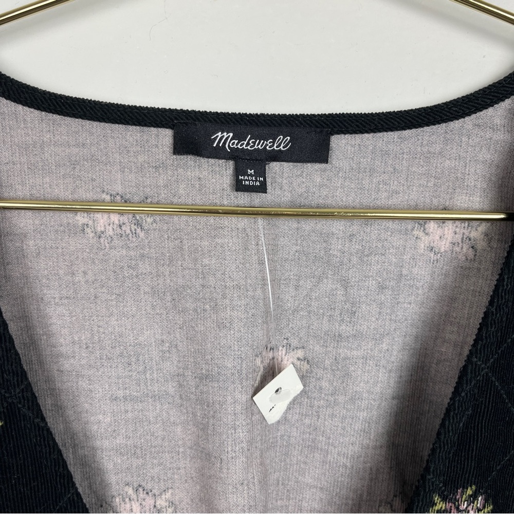 Sold Out NWT Madewell Corduroy Quilted-Bib Mini Dress in Blurred Ikat - Picture 6 of 11
